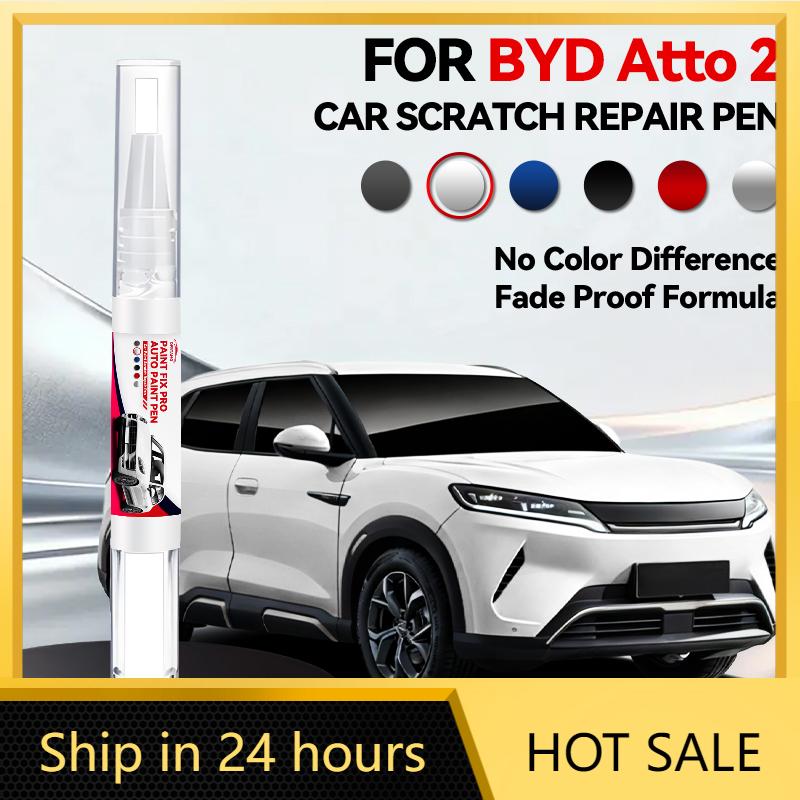 Auto Speziell für BYD ATTO 2 Autolack Reparaturstift Ausbesserungs Kratzerentferner DIY Autozubehör Weiß WAC Grün HCJ Grau Rosa 12