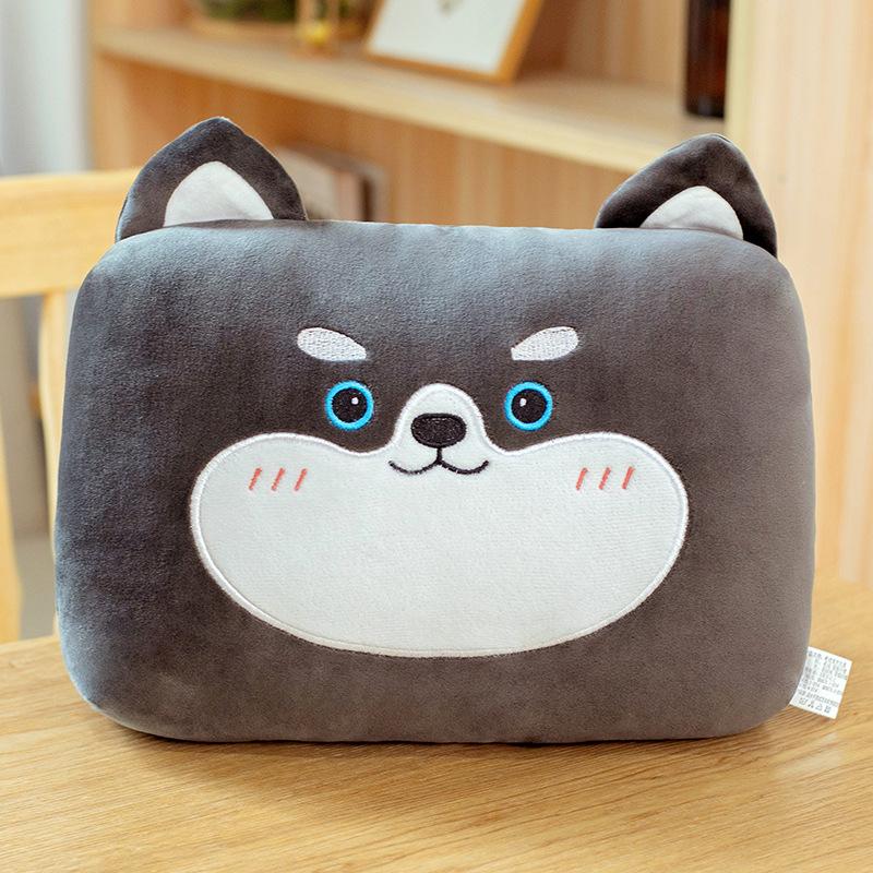 Cartoon Plush  Pillow Stuffed Hand Cushion Home Office Car Travel Warmer Winter Plush Toy Students' Nap