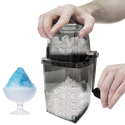 Hand-Crank Ice Crusher, Ice-Maker Machine, Clear Ice Crusher for Home 1.25L Chrome Plated Ice Grinder Ice Cube Drinks Chopper Stirrer
