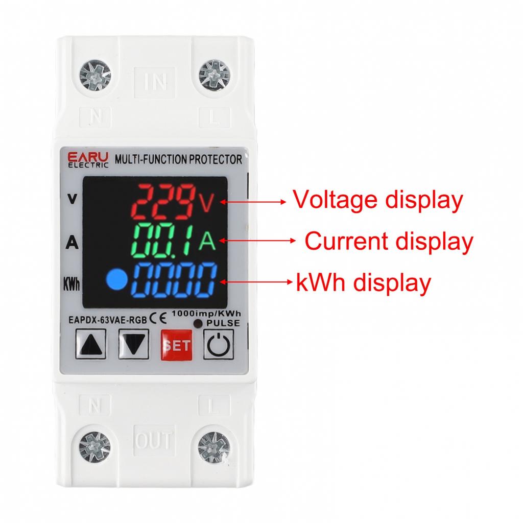 Protector Relay Over Voltage Reconnect Time Red Blue