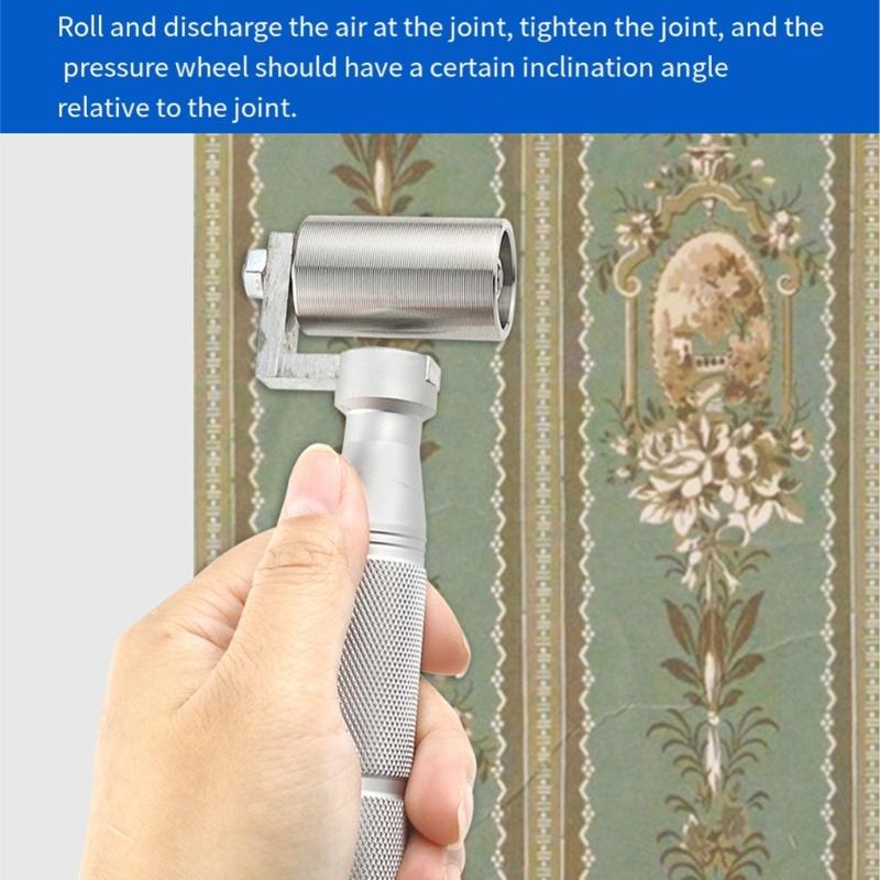 Nonslip Textured Grip Wallpaper Pressing Wheel Aluminum Alloy Roller With Ball Bearing Mechanism for Home