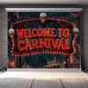 1Pcs Circus Creepy Carnival Horror Theme Decoration Background Halloween Backdrop Decorations For Photo Studio Photo Booth Party