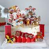Boy and Girl Lion Dance Doll Chinese Style Lion Dance Ornaments  Cake Decoration