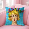 Fashion POP Comic Portrait Cushion Cover Natural Linen Pillow Case DoubleSided Print Decorative Sofa Pillowcase Home Decor Gift