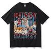 Pussy Magnet Fun Cat Model Meme Tee Shirt Summer Fashion Cotton Popluar Oversized Short Sleeve Cozy Tshirt Teenagers Summer Tees