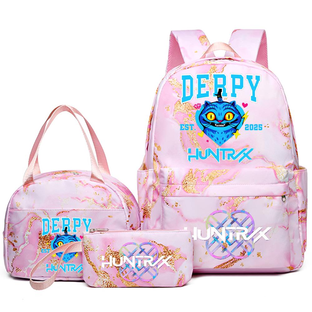 3 szt./zestaw Plecak z nadrukiem Anime Kpop z torebką i piórnikiem dla nastolatka, studenta, dziewczyny, chłopca, wodoodporna torba podróżna Mochila