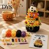 Cute Monster Tree Crochet Set Halloween Pack, DIY Yarn Craft Kit with Hooks And Step Black Cat Moon by Guide, Creative Handmade Knitting Supplies for