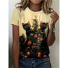 Summer Animal Wolf 3D Print T-Shirts Women's Round Neck Short Sleeve T Shirt Oversized Harajuku Tees Y2k Tops Female Clothing