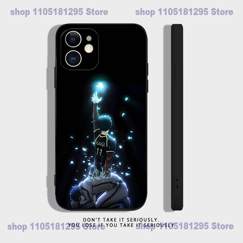 A-Anime Blue Lock Phone Case For iPhone 17,16,15,14,13,12,11,XR,Pro,XS,Max,XR,Plus,Mini Soft Silicone Black Shockproof