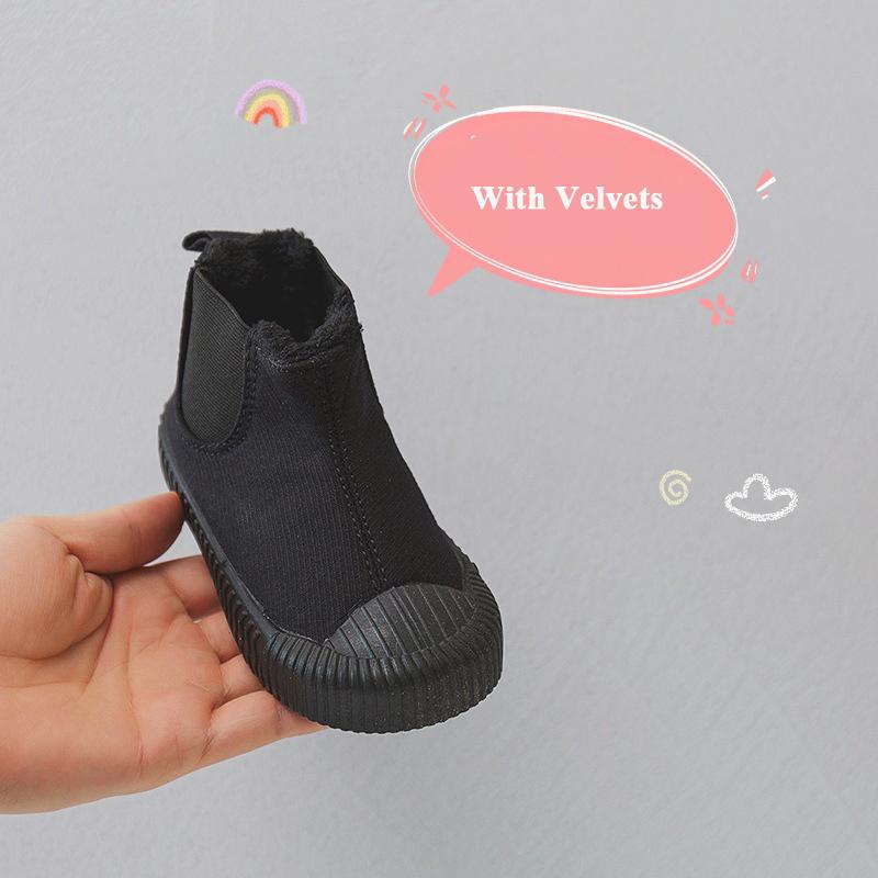 

Children High-top Canvas Shoes Baby Cute Cookies Boots Girls Leopard Print Short Boots Boys Warm Army Green Cotton Shoes 22