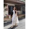 Printed Dress Women's Summer New French Sweet Sleeveless Vest Skirt Loose and Thin Small Long Dress
