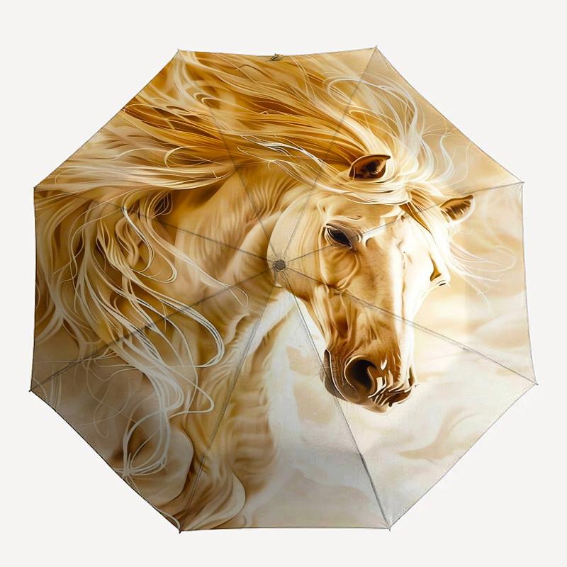 Horse, Artwork- Automatic Umbrella,Suitable for Men and Women,Suitable for Birthdays, Christmas, Gifts for Fashion Lovers0908b