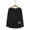 Women's V Neck Long Sleeve Basic T-Shirts Loose Fit Casual Plus Size Tees Top