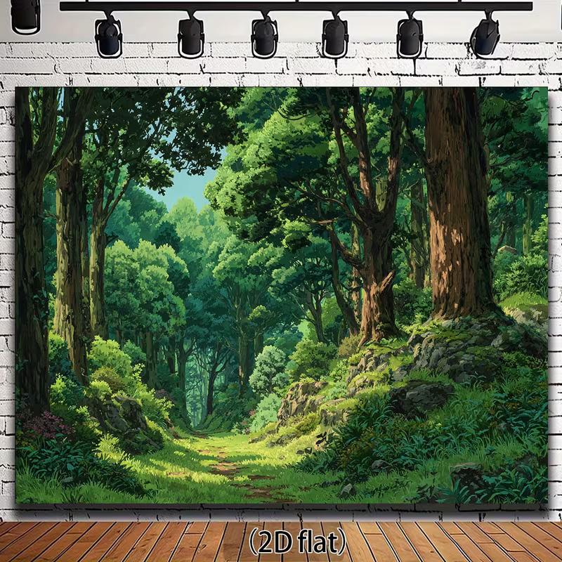 

2D Anime Forest Path Backdrop for Nature & Cosplay Photoshoot 47.2x31.5inch/120*80cm