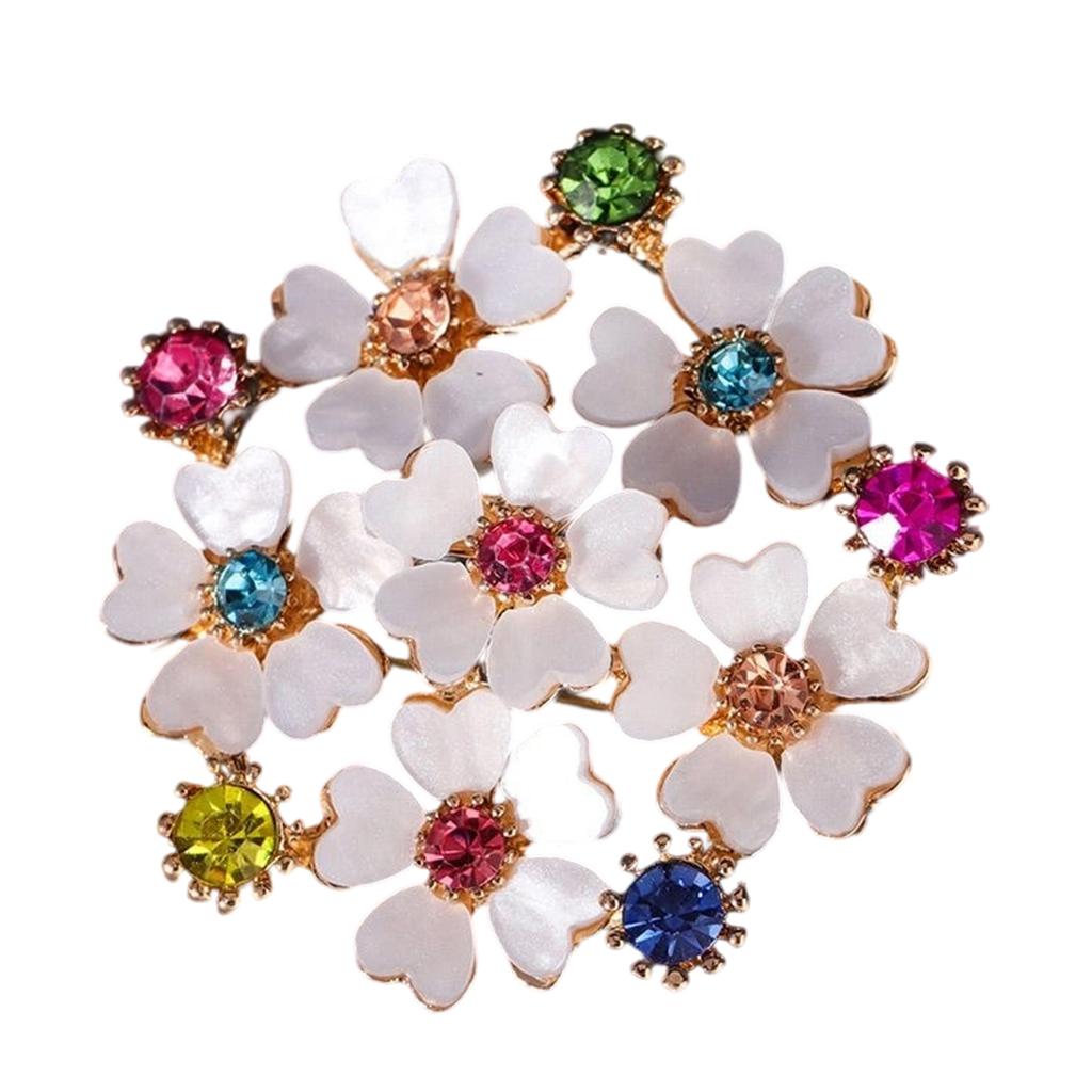 Funkelnde Kristall Blume Floral Brosche Elegant Strass Dekoration Schmuck Geschenk Für Frauen Kleid Mantel Accessoires