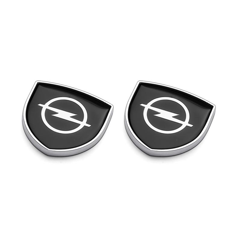 1/2Pcs Car Decoration Metal Chrome Shield Logo Car Body Trunk Fender Stickers For Opel OPC Astra Insignia Corsa Mokka Vectra GTC