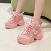 Fashion 11CM New Autumn Breathable Women Casual Shoes Fashion High Heels Women Wedges Heels Sneakers Thick Sole Trainers Platform Shoes