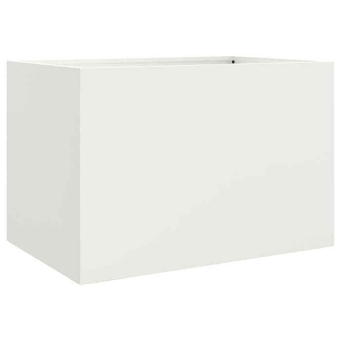 VidaXL Jardinière, Flower Box, Plant Pot, Flower Box, Raised Garden Planter for Patio Terrace, White 841602
