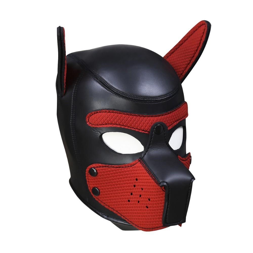 Sexy Dog BDSM Bondage Puppy Play Hoods Slave Rubber Pup Mask Fetish Adult Games Couples SM Flirting Games Toys For Erotic