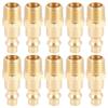 Feb.Brass 1/4 Inch NPT Male Air Hose Quick Connect Adapter,Air Coupler Plug Kit,Air Compressor Fittings 10Pcs (Male NPT)