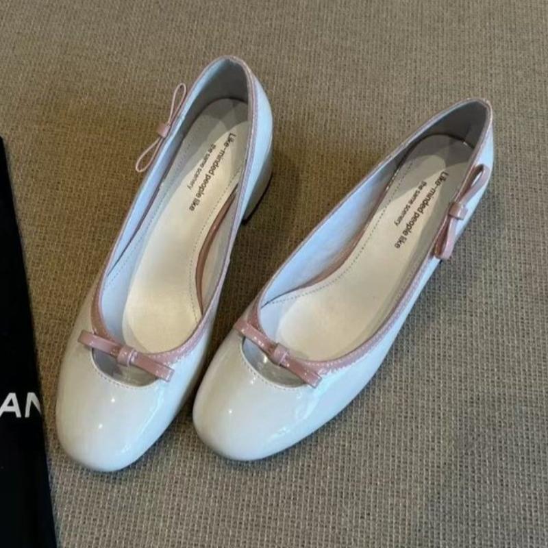 2025 Newest Genuine Mary Janes Shoes Women Round Toe Buckle Up Low Heel Flats Ladies Ballet Leather Woman