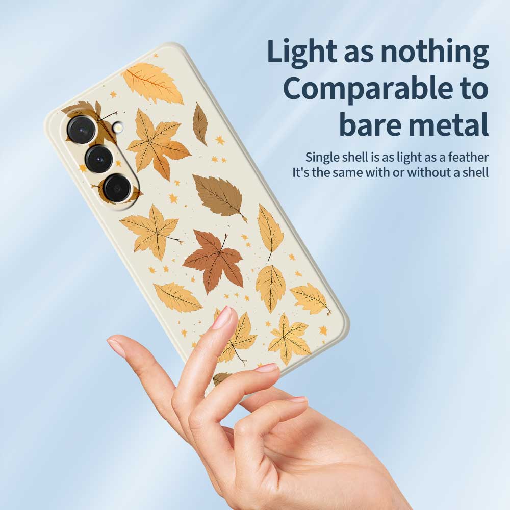 For Samsung Galaxy A36 5G Case Maple Leaves Pattern Printing Straight Edge TPU Phone Back Cover