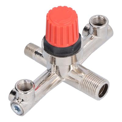 Interrupteur de Compresseur Tube Double Sortie Valve Métallique Raccord Non Réglable Accessoire