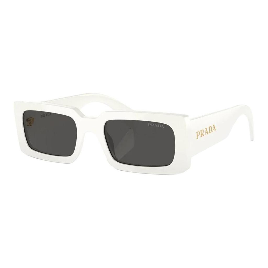 Prada Logo Acetate Rectangular Sunglasses Unisex sunglasses White PRA07S1425S0