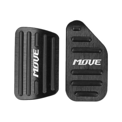 SAWAKAKI Daihatsu Move LA150S LA160S Exclusive Design with Logo Aluminum Axle Pedal Brake Pedal Cover Set of 2 (Black)