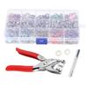 804Pcs Snap Fasteners Kit Sewing Button Punching Machine Hand Pressing Pliers Tools 9.5mm