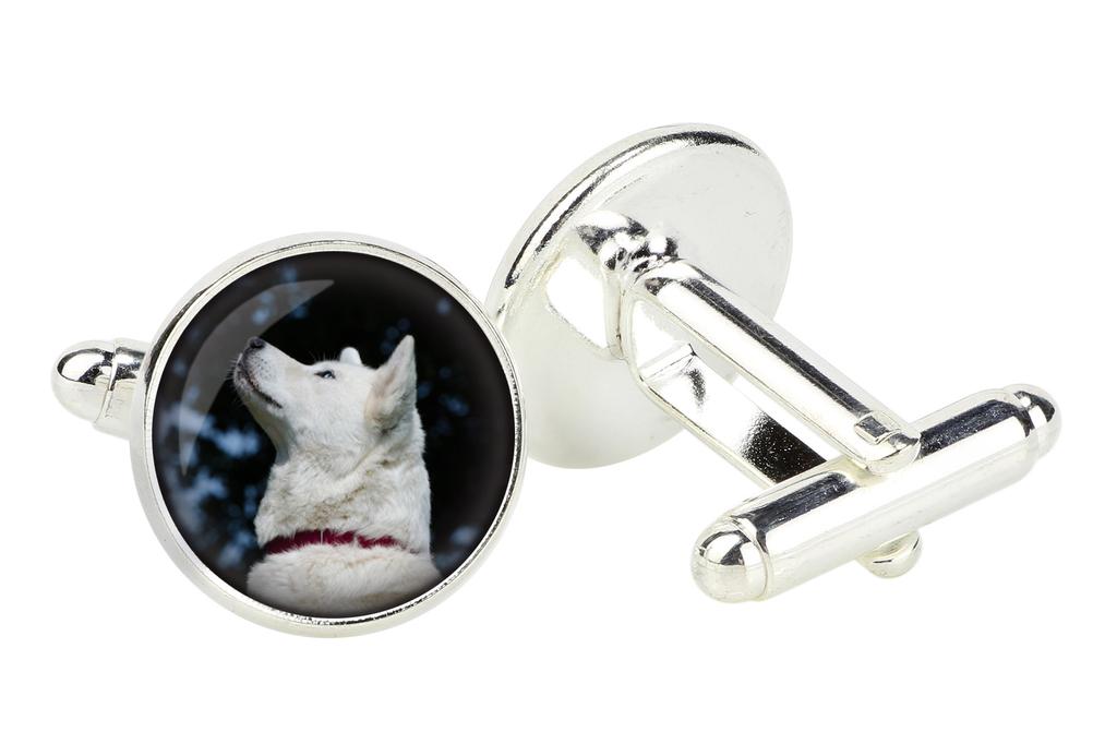 Akita, Akita Inu - cufflinks and tie with your photo, a suit decoration, men's jewelry from the Art-Dog brand.
