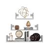 SET OF 3 X MOBI 3P WALL-MOUNTED SHELF, WHITE, FOR HOME AND OFFICE