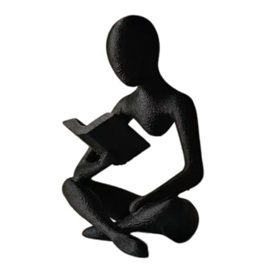 3D Printed Bookshelf Decor Abstract Art Thinker Statue Ornament