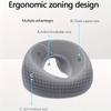 Ergonomic O/U-shaped Facial Pillow for Neck & Face Support, Machine Washable, All-Season Use.