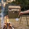 Canvas Cutlery Storage Bag Khaki Tableware Roll Bag Camping Organizer Bag  Outdoor BBQ