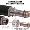 Adaptor Reductor Convertor Orificiu Țeavă Eșapament Motocicletă Universală Diametru Interior 60Mm La 51Mm Conector Tobă Eșapament