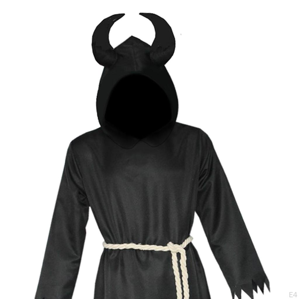 Cosplay Costume Robe with Hood Dress up Hooded Uniform Knight Witch Cape for Carnival Party