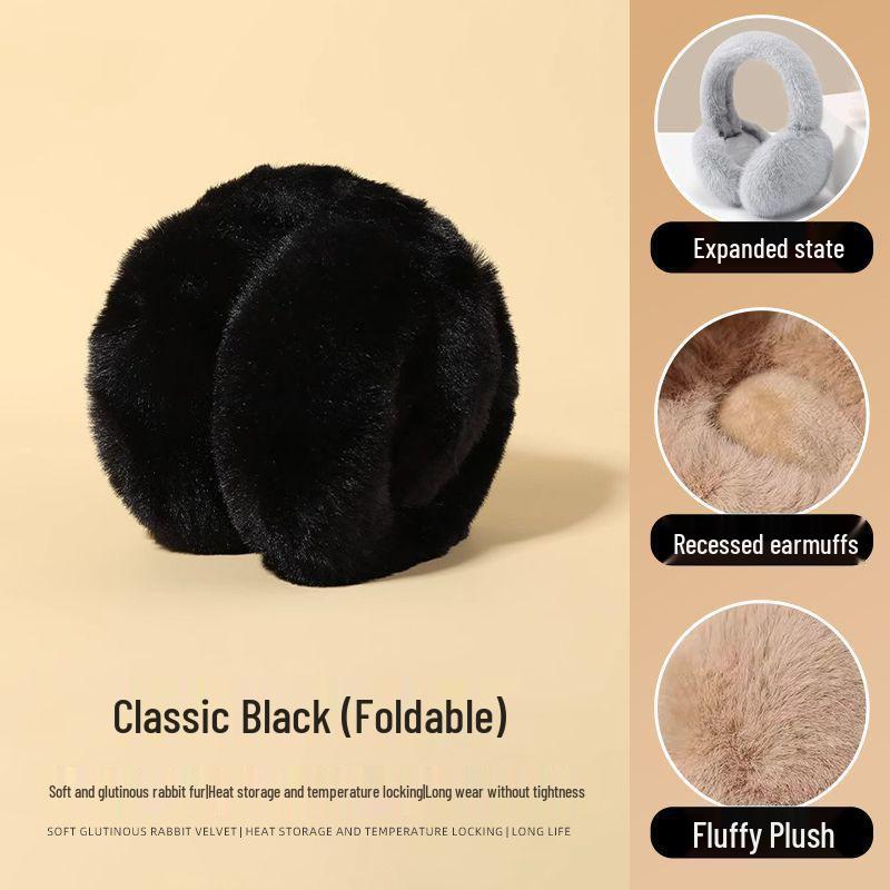 Cozy Foldable Winter Earmuffs: Cute, Warm, and Cold-Proof.