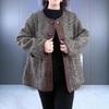 Plus Size Warm Wool Coat for Middle-Aged Women: Autumn/Winter Fashion for Casual Elegance