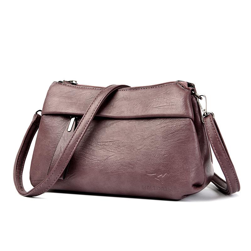 

Retro Crossbody Shoulder Bag - High-End, Durable, Large Capacity, Soft Texture, Niche Light Luxury Design for Moms 29cm Width x 18cm Height x 12cm Depth фиолетовый