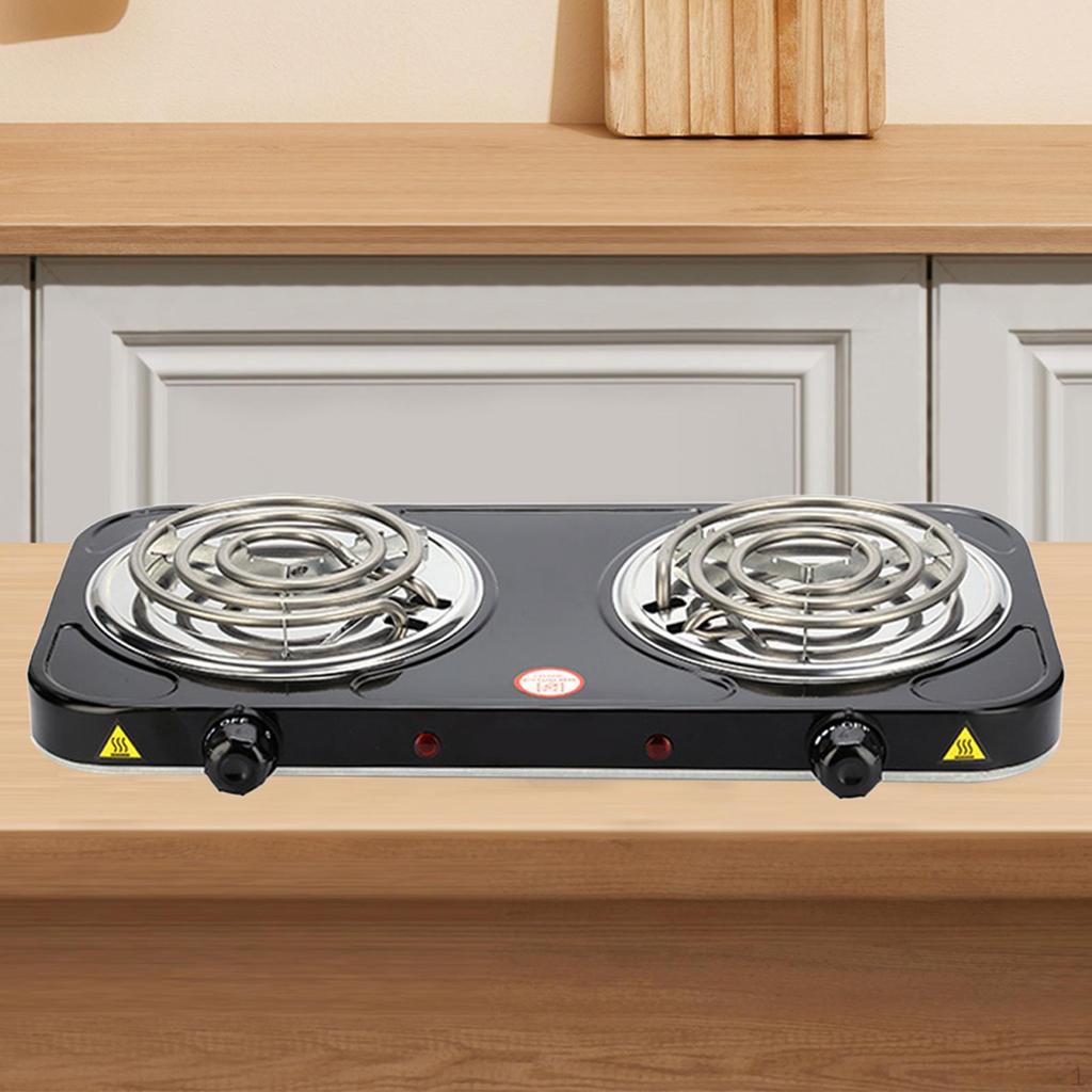 Tragbarer elektrischer Spulenbrenner mit Kontrollleuchten, praktisches Einzelkochfeld, 500 W, Weiß