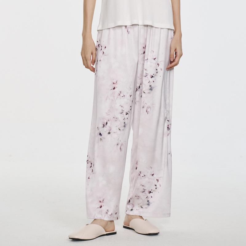 2026 Trendy Chinese-Style Women's Pajama Pants with Large Prints: Versatile for Home or Outdoor Wear In Spring, Autumn, and Summer.