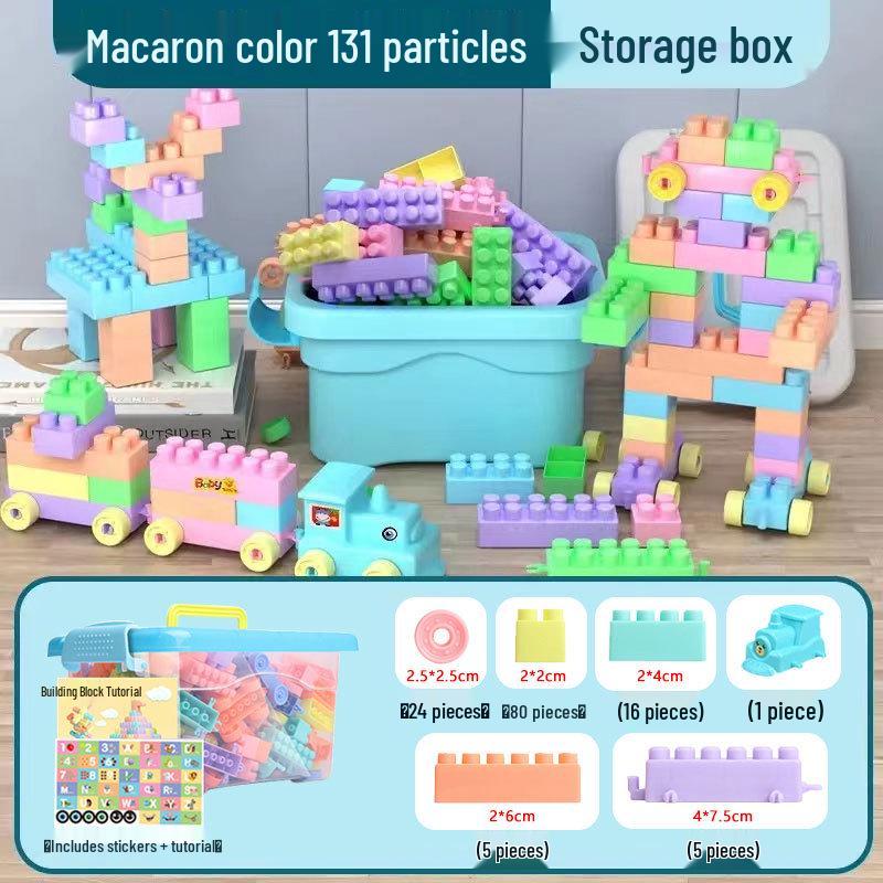 Versatile Large Particle Building Blocks Set for Children – DIY Interlocking Educational Toys for Early Learning
