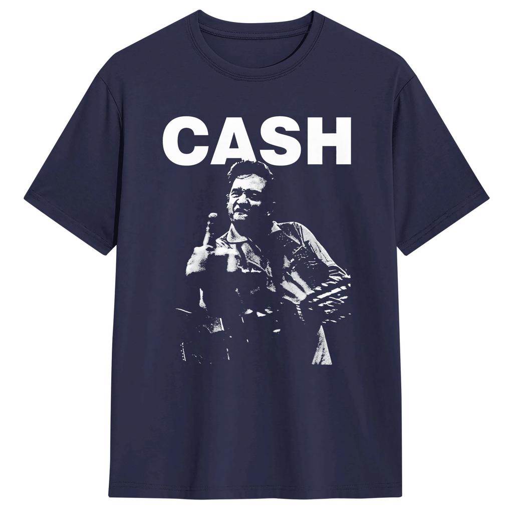T-shirt Johnny Cash Dito Medio Spiaggia T-shirt Popolari Cotone Comodo Top Oversize Magliette Manica Corta Y2K Top Basici