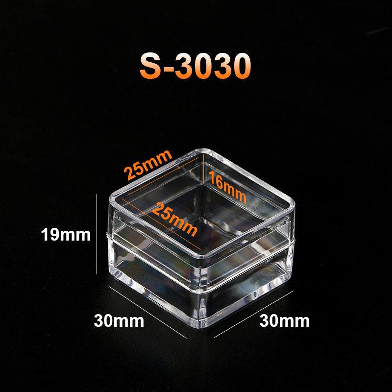 

1Pc Transparent Storage Box Food Grade High Transparent PS Plastic Box Desktop Storage Mini Tool Parts Jewelry with Cover Box