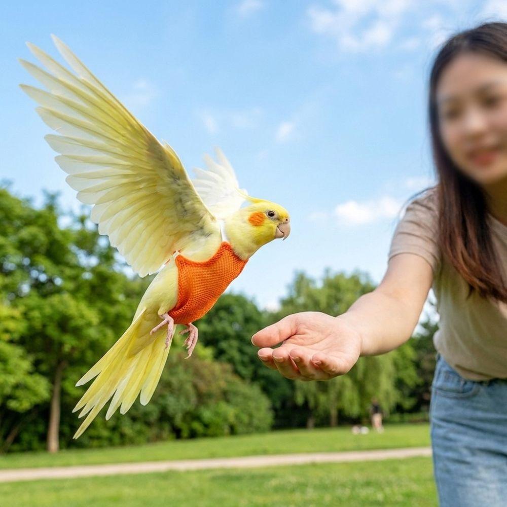 Breathable Bird Flight Suit Honeycomb Mesh Pet Bird Nappy Parrot Harness For Pet Birds