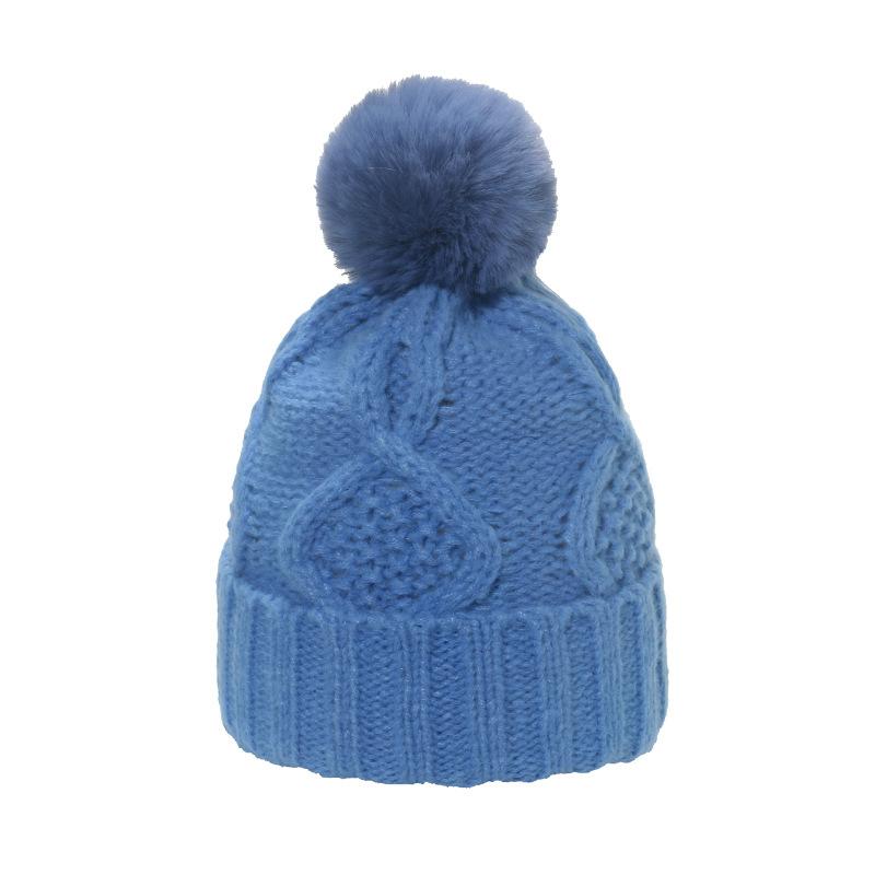 

2025 autumn and winter new knitted hat 8-character plaid cold hat casual versatile knitted hat women s wholesale M（56-58cm） синий
