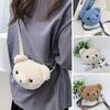2022 New Plush Women's Bag Cute Bear Head Shoulder Bag For Fashionable Girls