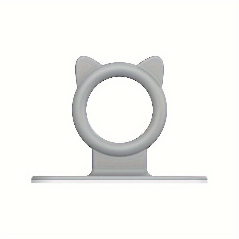

1pc Cat Ear Toilet Lid Hook, Contemporary Style, Plastic Seat Handle, Bathroom Accessories, Easy To Install серый