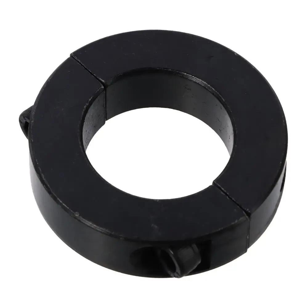 Carbon Steel Shaft Collars Black Inner Diameter 6-55mm Double Split Clamping Collar Hole Retaining Clamp Industrial Automation